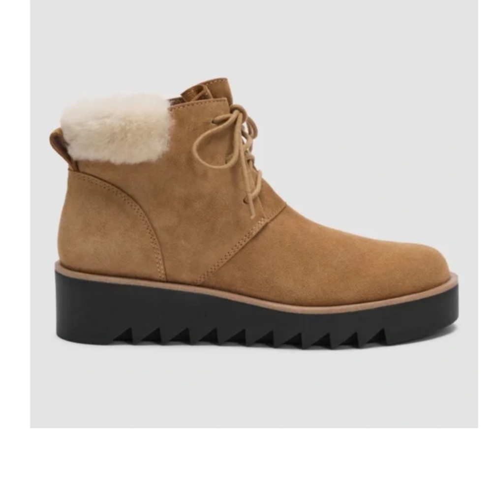 Eileen Fisher Kellie Sport Suede Wedge Booties Size 8.5